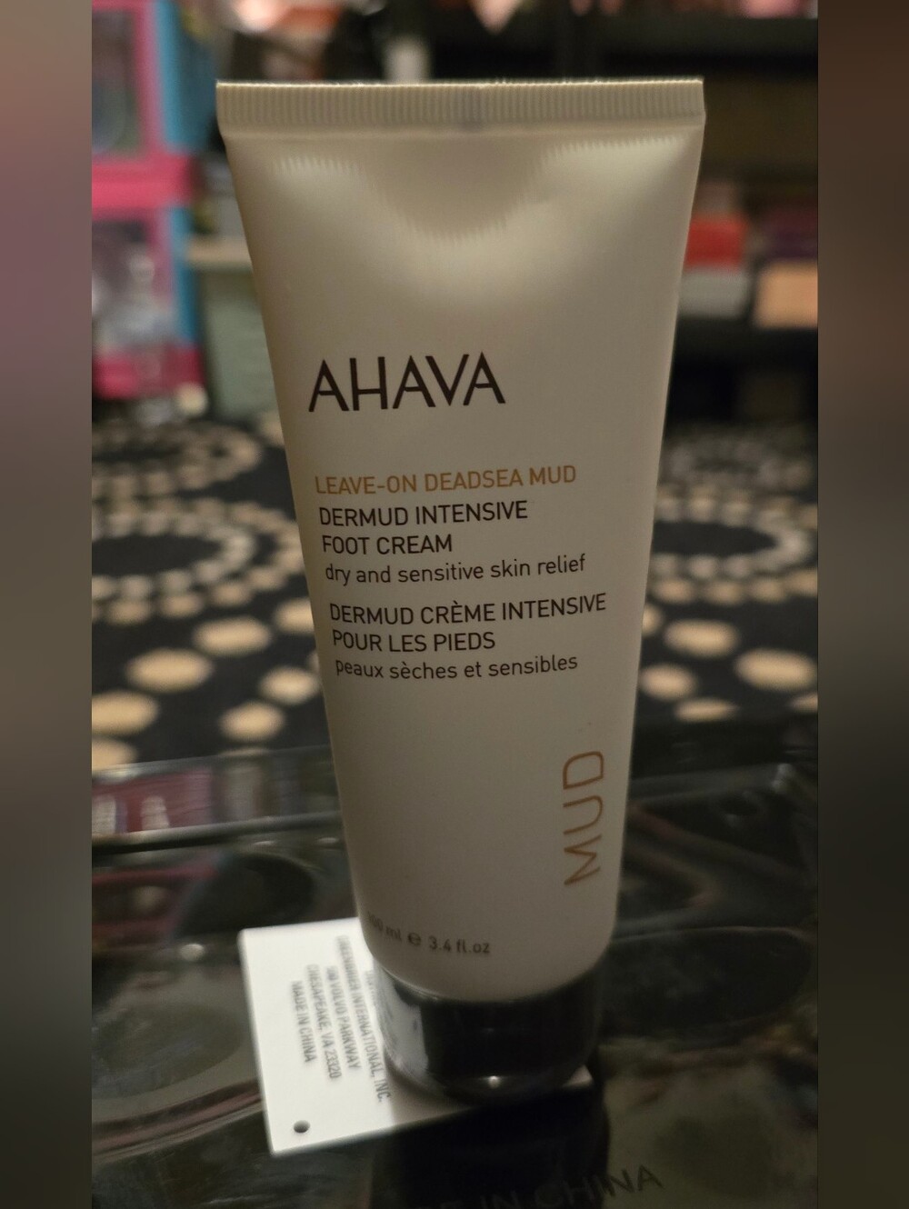 AHAVA Dermud Intensive Leave-On Deadsea Mud Foot Cream — White